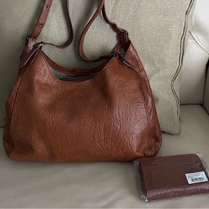 American Leather Bag and Wallet Set
